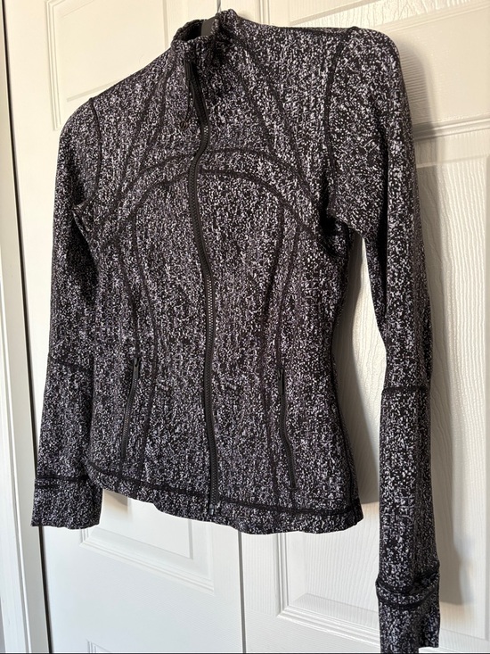 lululemon athletica Sweaters - Lululemon Speckled Black & White Zip-Up Athletic Jacket